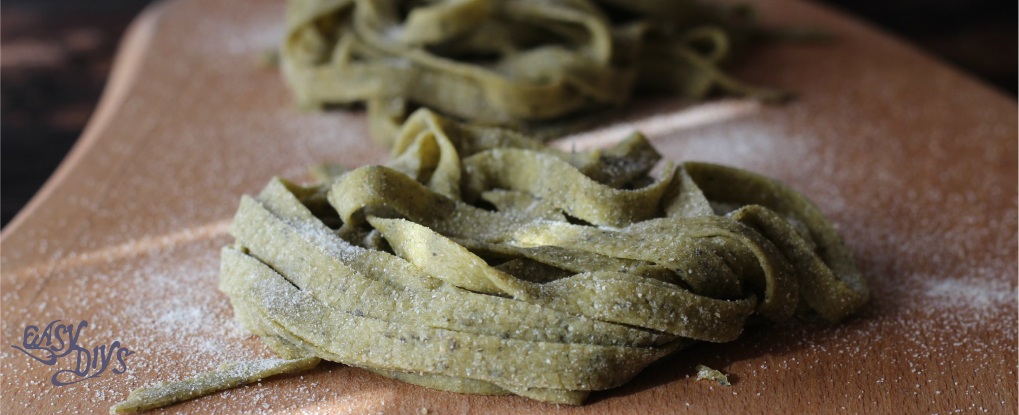 Homemade Spinach Tagliatelle