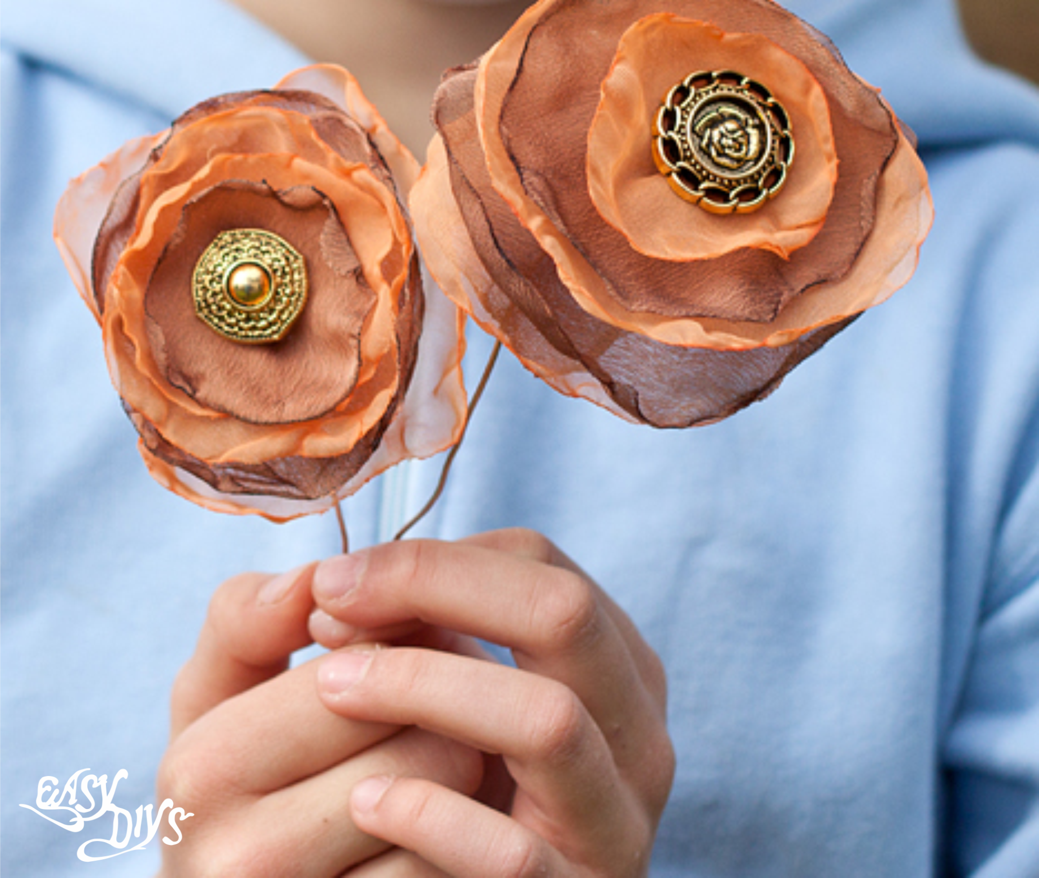 DIY flowers from fabric