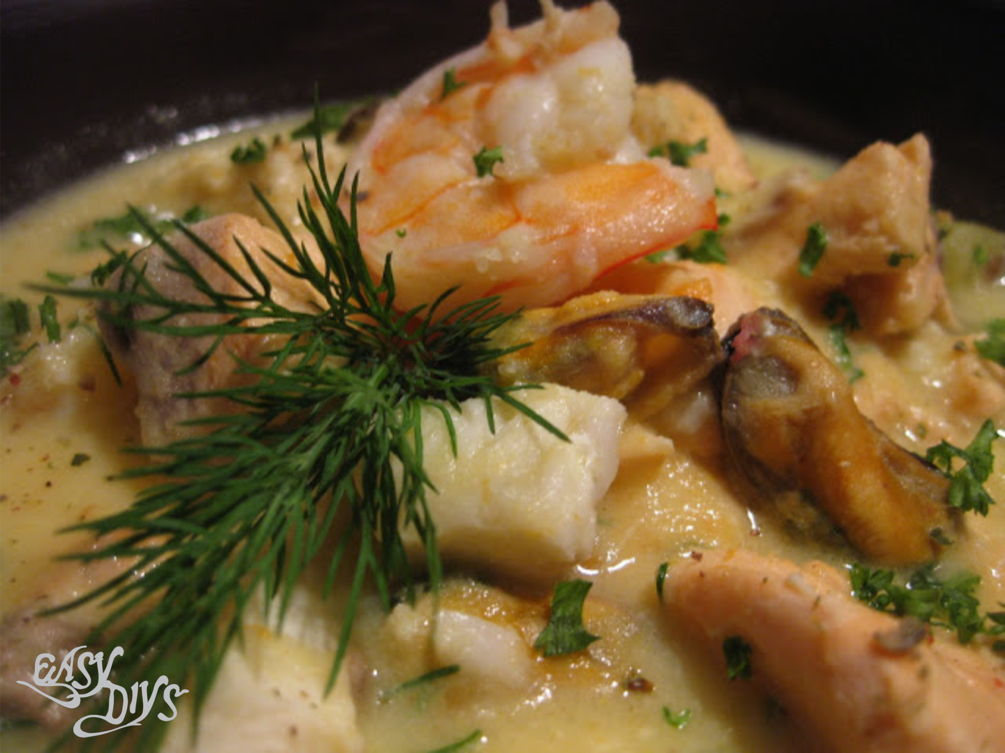 Creamy seafood soup recipe