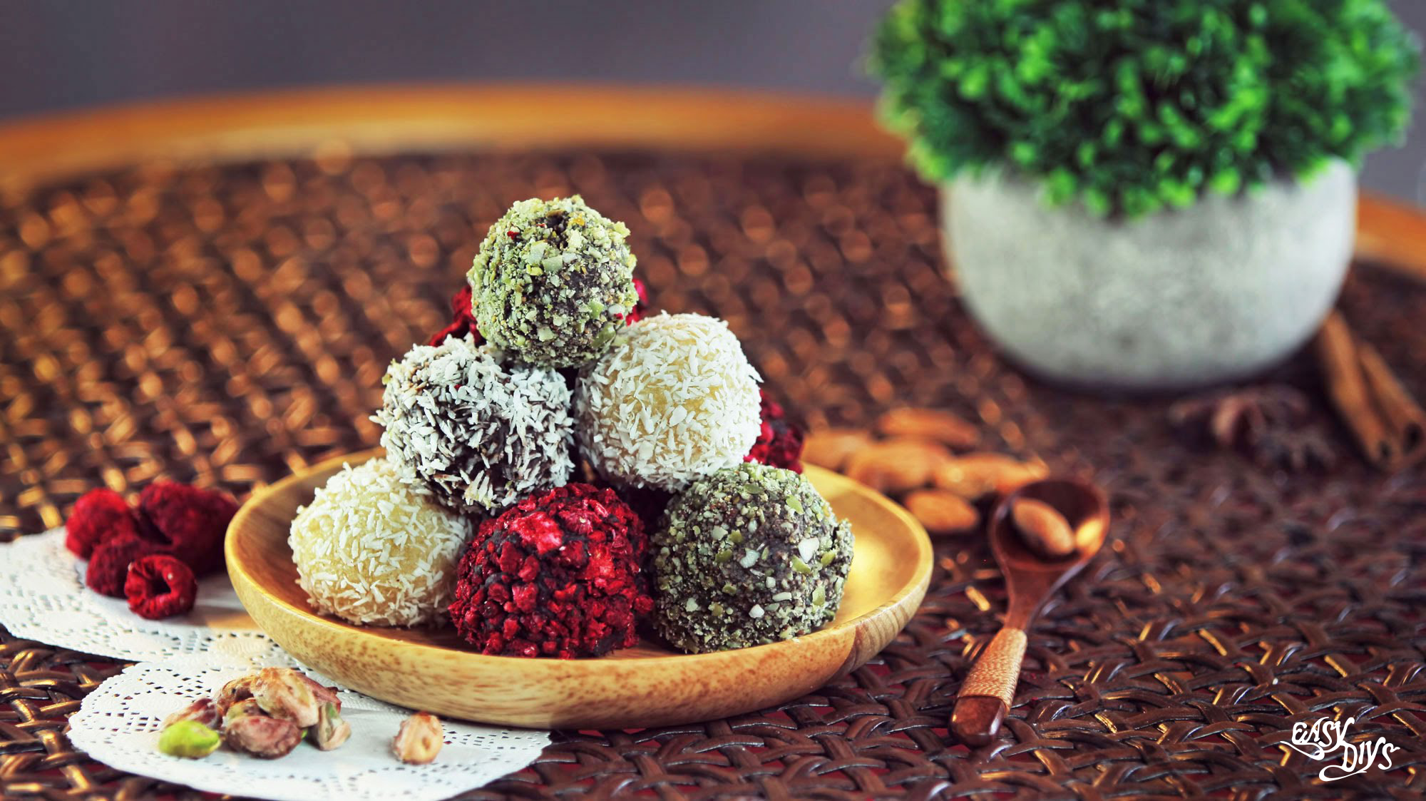 Vegan marzipan balls